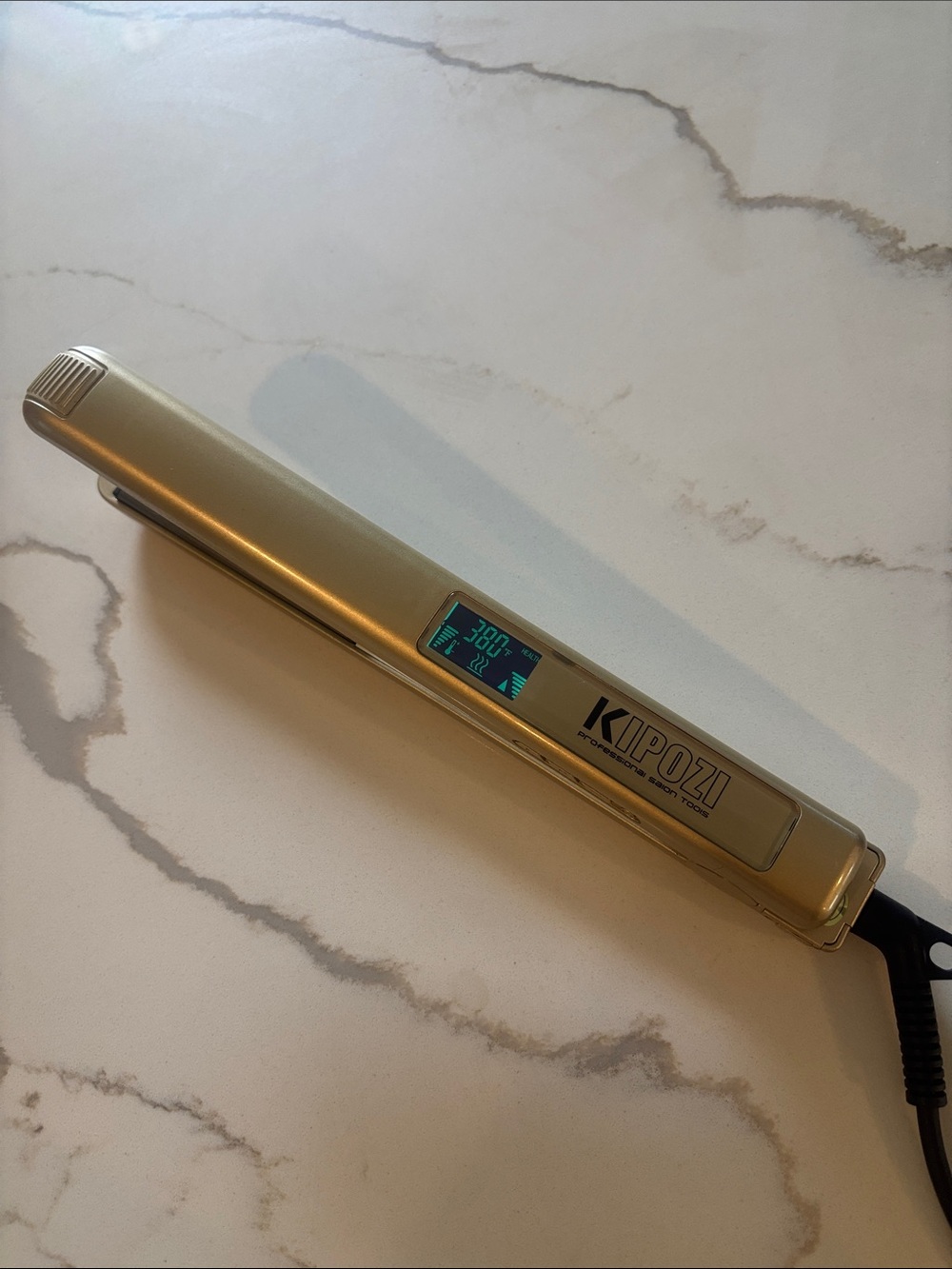 Kipozi Gold Hair Straightener 1”  Digital Temperature Display